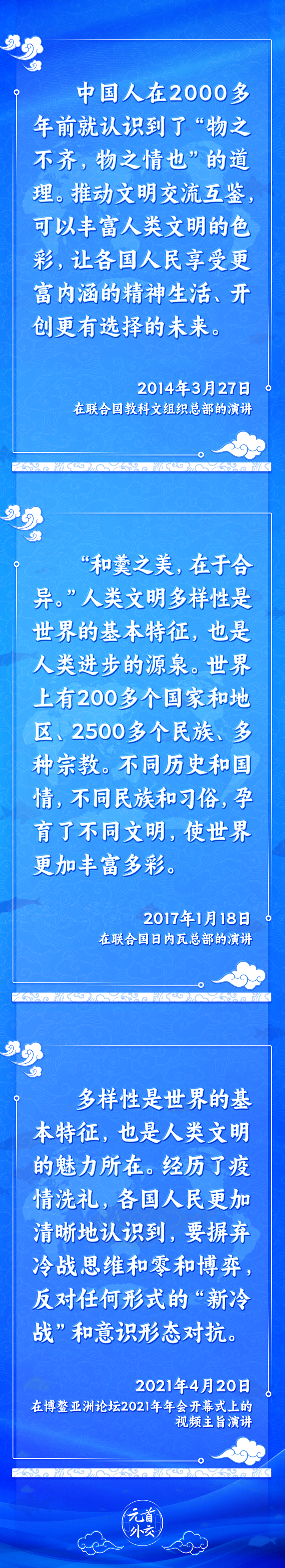 元首外交丨推動文明交流互鑒，習主席提出這些“中國主張”