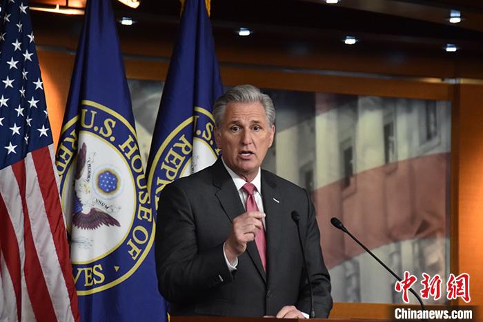 資料圖：美國(guó)眾議院議長(zhǎng)麥卡錫。<a target='_blank' href='/'><p  align=