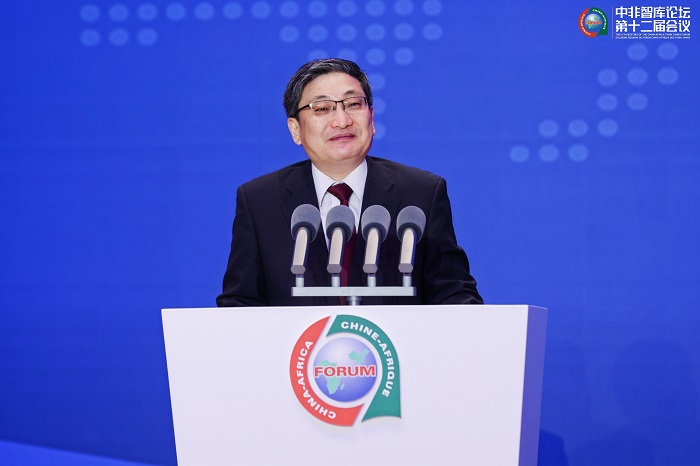 中國政府非洲事務(wù)特別代表劉豫錫在中非智庫論壇第十二屆會(huì)議開幕式上發(fā)表致辭。主辦方供圖