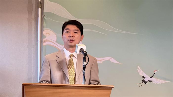 中國(guó)駐東京旅游辦事處主任歐陽安致辭。中國(guó)駐東京旅游辦事處供圖