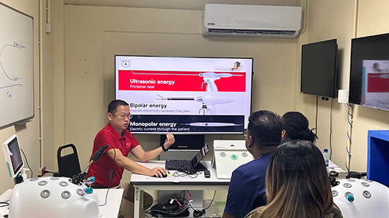 培訓(xùn)現(xiàn)場(chǎng)。第18期援圭亞那醫(yī)療隊(duì)供圖