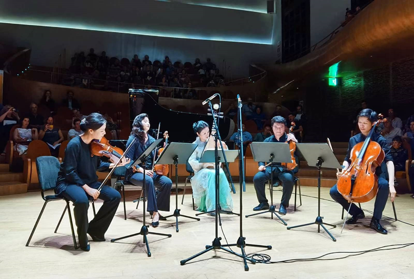 “古老文明的現(xiàn)代回聲——中國(guó)當(dāng)代作曲家室內(nèi)樂作品音樂會(huì)”在意大利舉行。中國(guó)駐意大利使館供圖