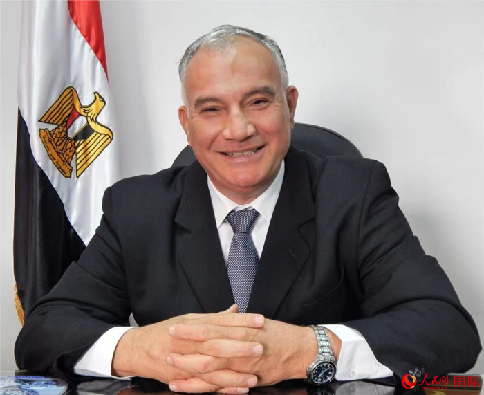 埃及著名國(guó)際問(wèn)題專(zhuān)家哈?！だ懿肌Ｈ嗣窬W(wǎng)記者 黃培昭攝