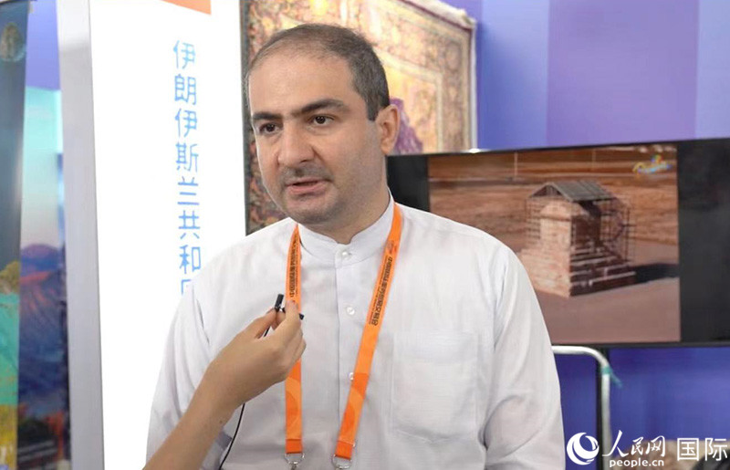 圖為伊朗使館媒體和公共外交專員阿米爾·曼蘇里。人民網 王禹蘅攝