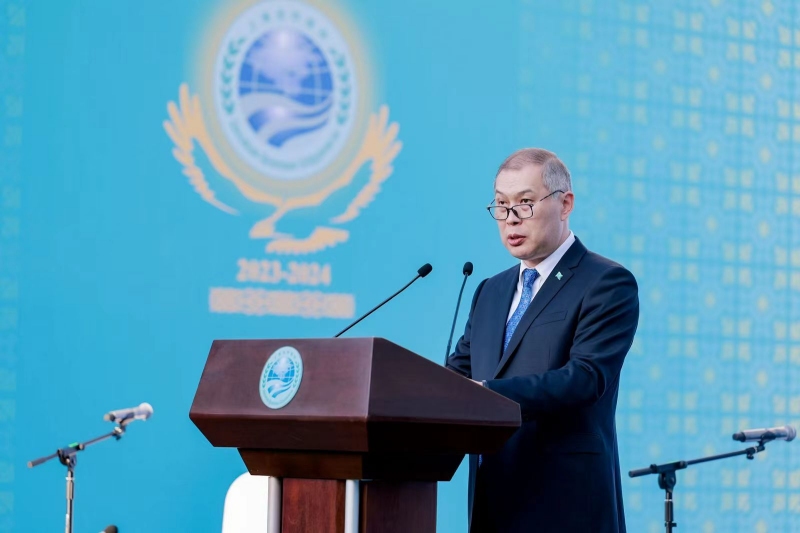 哈薩克斯坦駐華大使努雷舍夫致辭。主辦方供圖