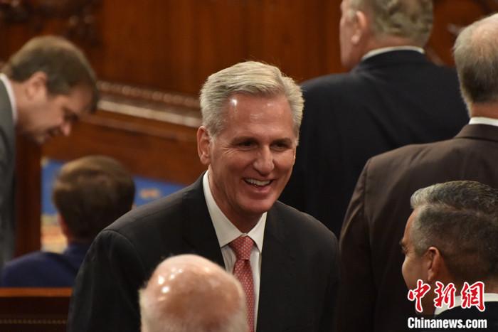 資料圖：麥卡錫2023年1月在眾議院參加議長(zhǎng)選舉。<a target='_blank' href='/'><p  align=