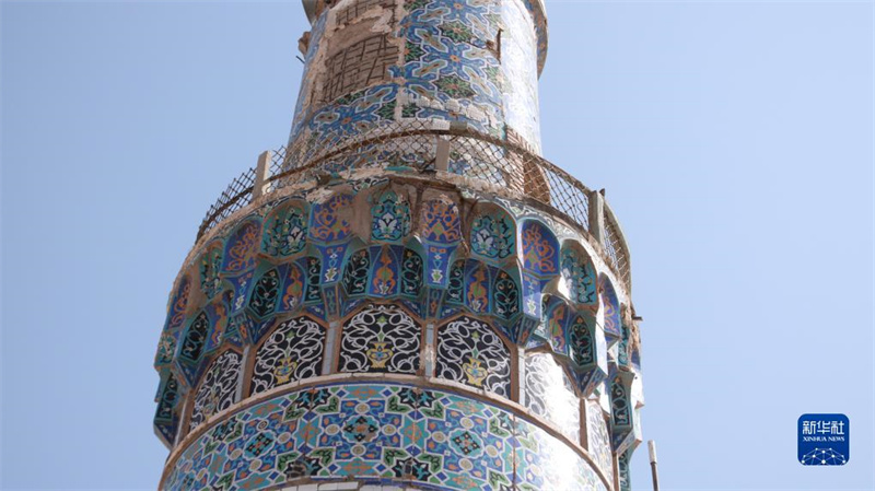 這是10月12日在阿富汗赫拉特省拍攝的受到損壞的赫拉特大清真寺局部。新華社發(fā)（馬沙勒攝）