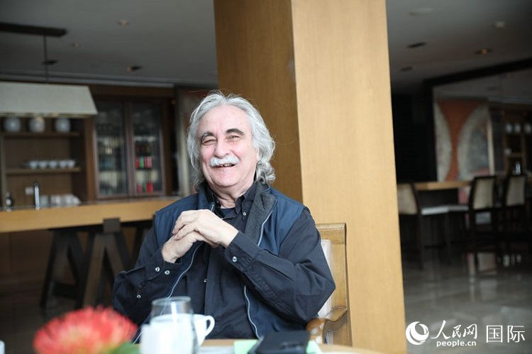 塞浦路斯歐洲大學(xué)前校長科斯塔斯·古利亞莫斯。人民網(wǎng) 殷韜攝