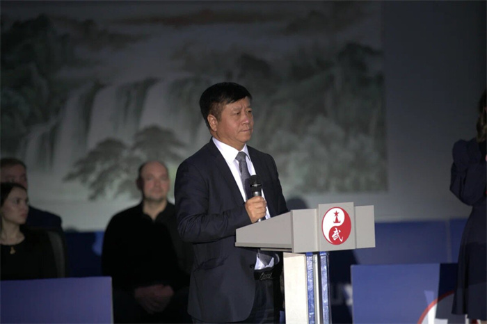 中國駐俄羅斯大使張漢暉致辭。駐俄羅斯大使館供圖