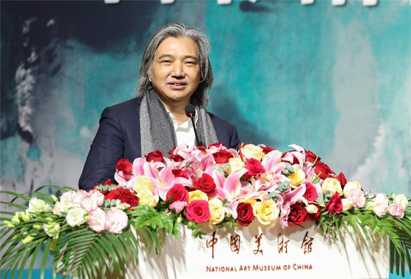 吳為山致辭。主辦方供圖