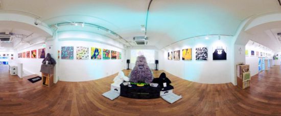 “大衛(wèi)猿”主題展覽現(xiàn)場(chǎng)。（主辦方供圖）