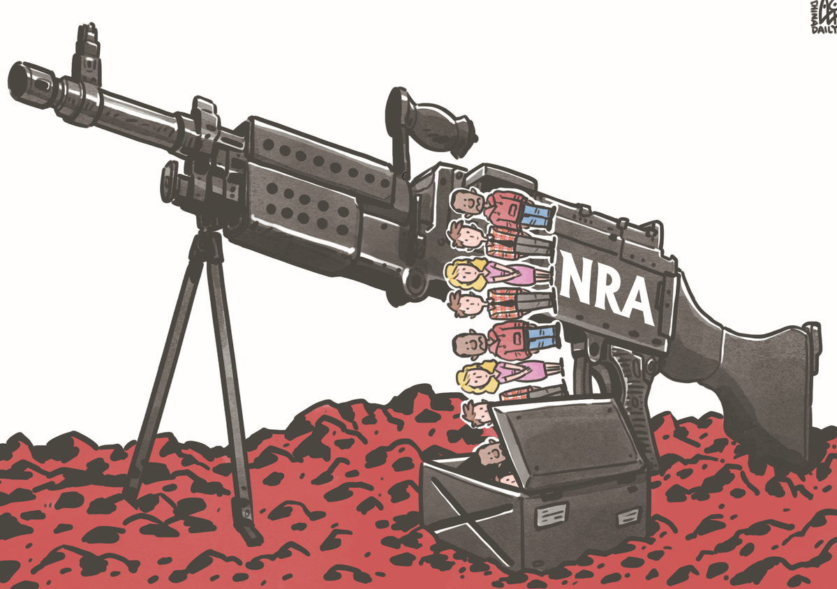 NRA成為推行槍支管控背后最大的阻力。（來(lái)源：中國(guó)日?qǐng)?bào) 作者：蔡艨）
