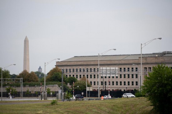 這是2021年8月3日在美國弗吉尼亞州阿靈頓拍攝的五角大樓。新華社記者劉杰攝