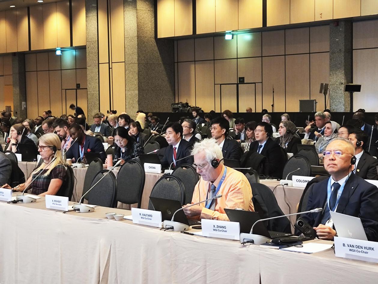 聯(lián)合國(guó)政府間氣候變化專(zhuān)門(mén)委員會(huì)(IPCC)第60次全會(huì)現(xiàn)場(chǎng)。中國(guó)氣象局供圖