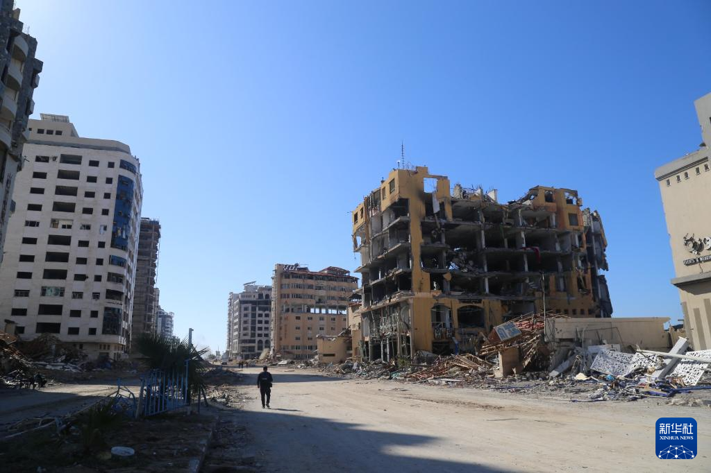 這是1月25日拍攝的加沙城一角。新華社發(fā)