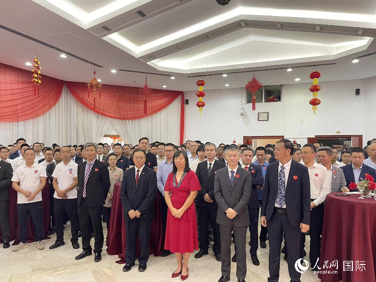 駐尼日利亞使館春節(jié)招待會(huì)現(xiàn)場(chǎng)。人民網(wǎng)記者 姜宣攝