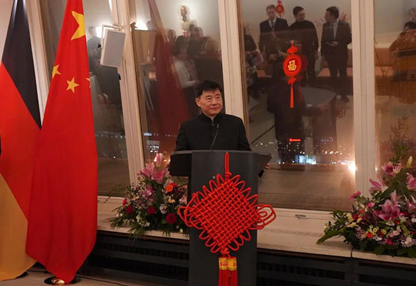 吳懇大使致辭。中國(guó)駐德國(guó)大使館供圖