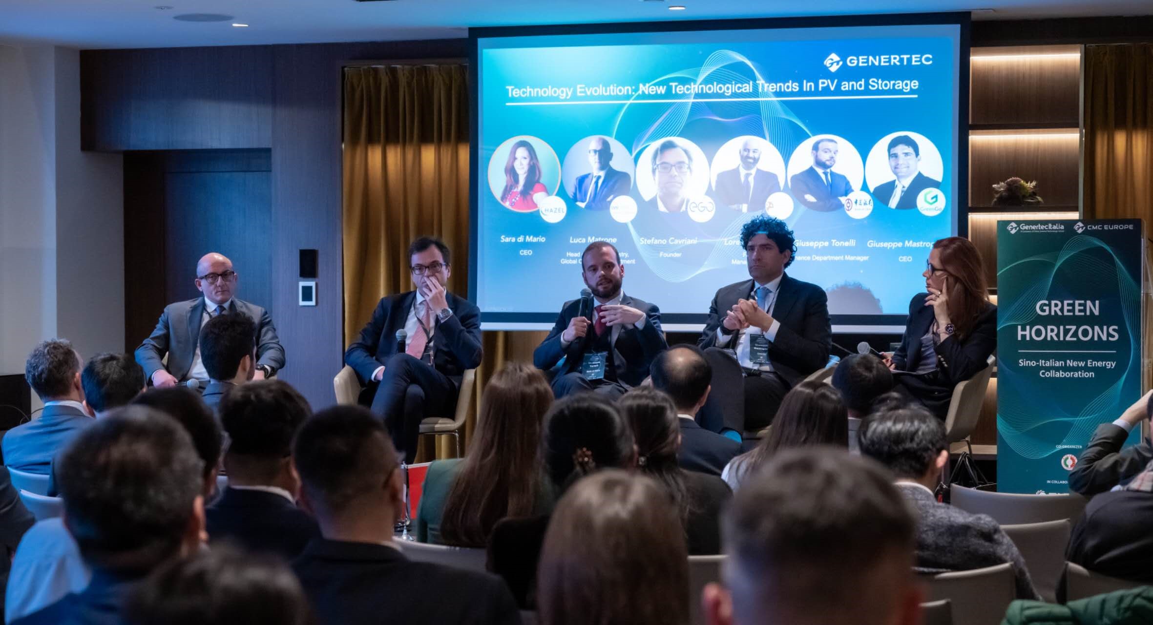 意大利企業(yè)負(fù)責(zé)人及行業(yè)專家介紹新能源領(lǐng)域發(fā)展經(jīng)驗(yàn)。主辦方供圖