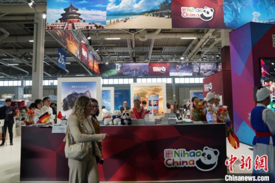  3月5日，2024年柏林國際旅游交易會(ITB)在柏林會展中心拉開帷幕。以“你好！中國”為主題的中國展區(qū)當(dāng)日亮相展會。中新社記者 馬秀秀 攝