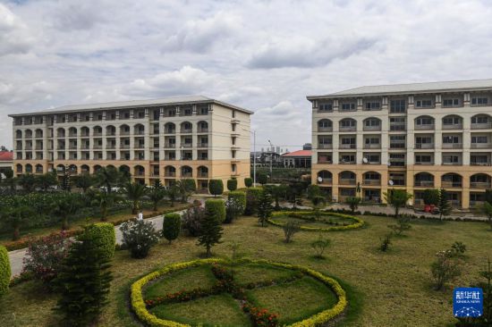 這是2024年2月16日在埃塞俄比亞杜凱姆市拍攝的東方工業(yè)園。 新華社記者 李亞輝 攝