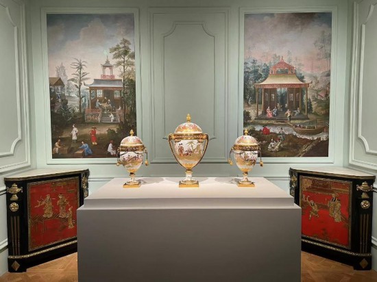 路易十五王后瑪麗·萊什琴斯卡的“中國(guó)人廳”。新華社記者徐壯 攝