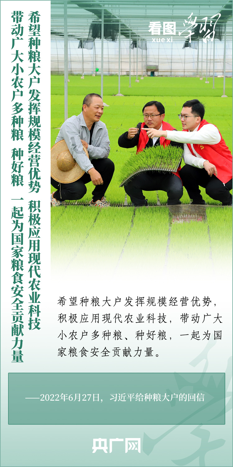 看圖學(xué)習(xí)丨推廣良田、良種、良法、良機(jī) 給農(nóng)業(yè)現(xiàn)代化插上科技的翅膀