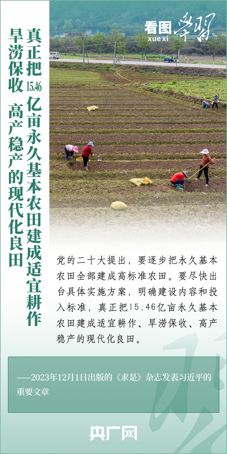 看圖學(xué)習(xí)丨推廣良田、良種、良法、良機(jī) 給農(nóng)業(yè)現(xiàn)代化插上科技的翅膀