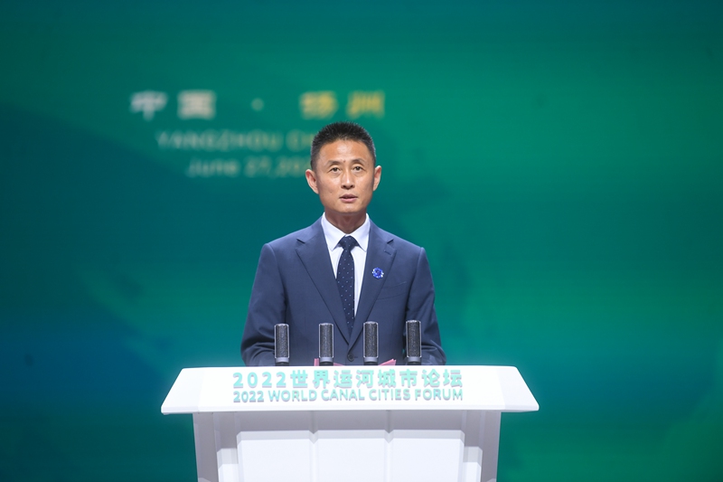 江蘇省文化和旅游廳副廳長李川在大會上致辭。邵丹攝