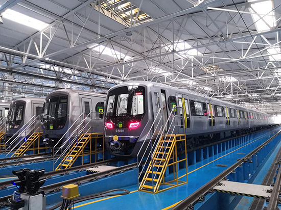 石家莊地鐵二號線列車。 中車齊車集團石家莊公司供圖