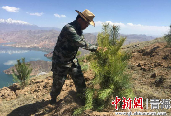 圖為尖扎干部職工生態(tài)建設(shè)和環(huán)境保護現(xiàn)場。尖宣 供圖