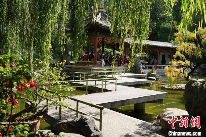 圖為西寧園林植物園秋日風(fēng)景別有韻味?！●R銘言 攝