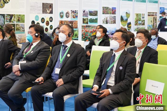 圖為極小種群物種和生物多樣性保護邊會現(xiàn)場?！≡颇鲜×謽I(yè)和草原局供圖