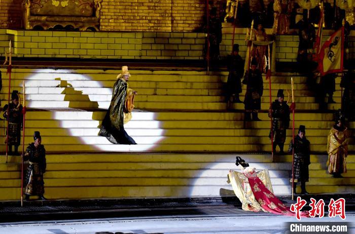 3月17日，西藏拉薩，《文成公主》大型史詩劇演出現(xiàn)場。　李林 攝