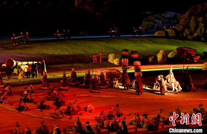 3月17日，西藏拉薩，《文成公主》大型史詩劇演出現(xiàn)場。　李林 攝