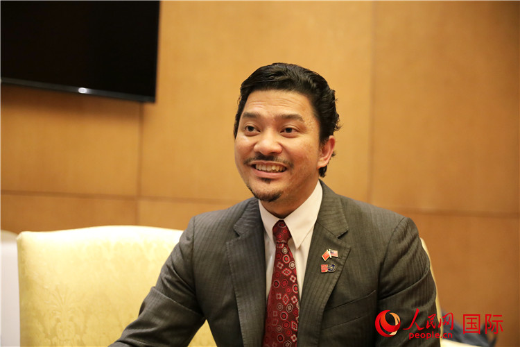 馬來西亞駐華大使館教育參贊沙烈胡丁在2024中國-東盟教育交流周期間接受人民網(wǎng)專訪。人民網(wǎng) 王婧攝