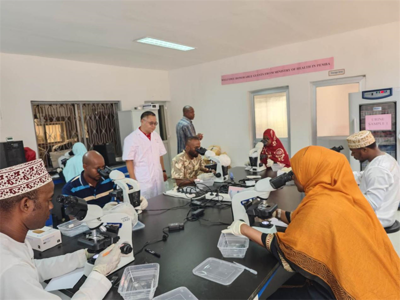 實驗室操作培訓(xùn)現(xiàn)場。徐張懿攝。（專家組供圖）