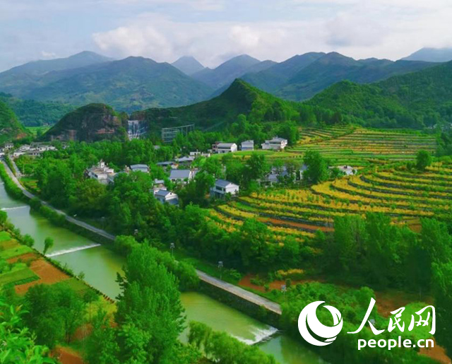 陜西商洛漫川關鎮(zhèn)民宿群。人民網(wǎng) 王麗攝