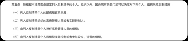 《反外國(guó)制裁法》明確規(guī)定反制對(duì)象。