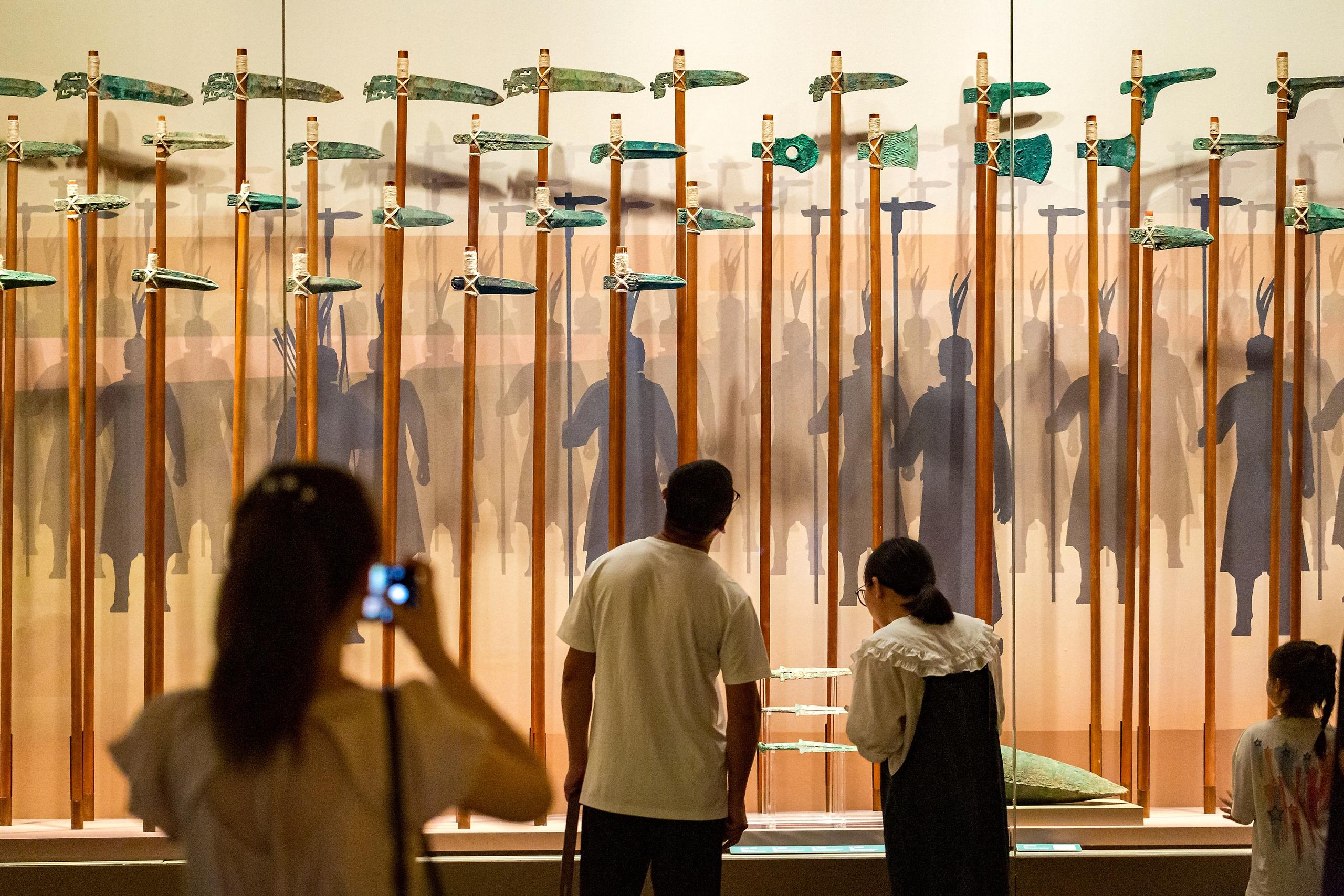 △2024年8月25日，游客在河南省安陽市殷墟博物館參觀。