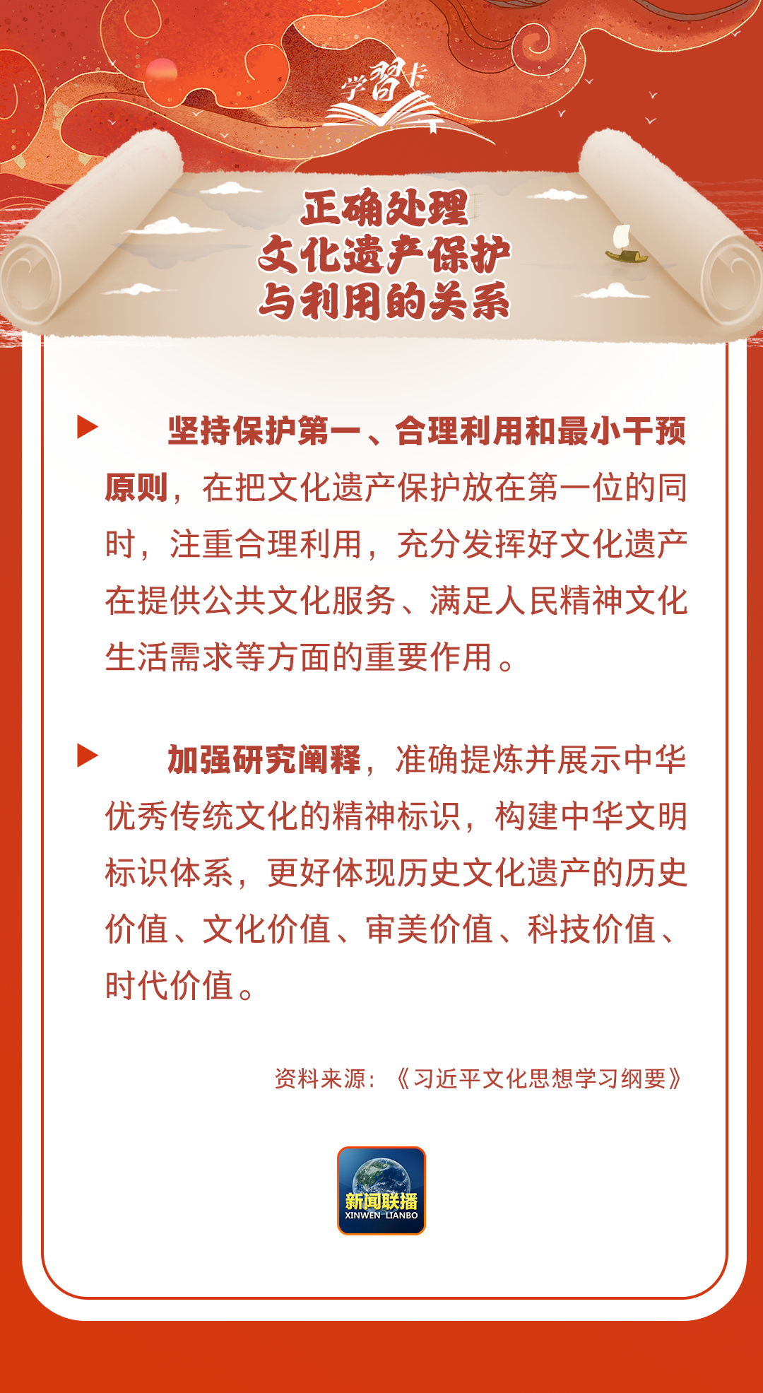 學(xué)習(xí)卡丨守護好中華民族的文化瑰寶！
