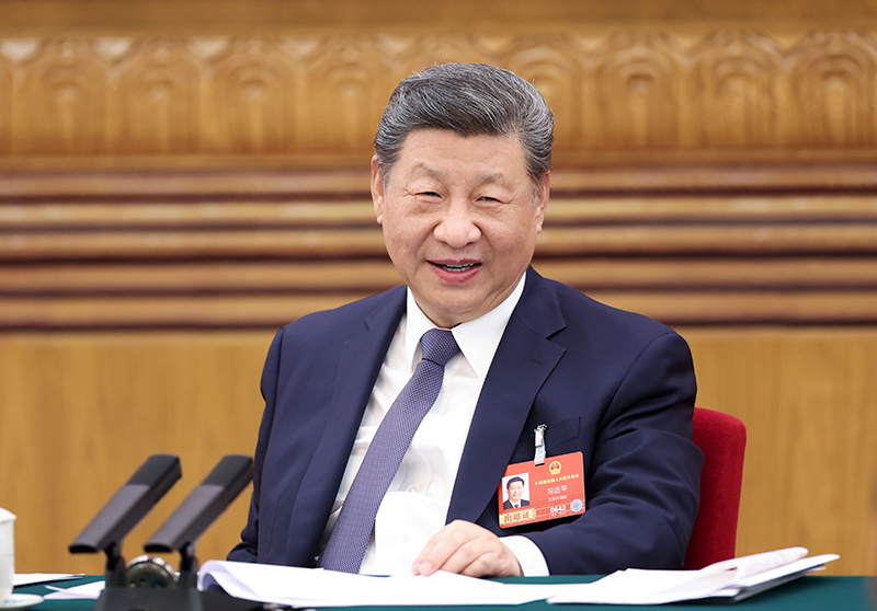 2026年3月5日下午，中共中央總書記、國家主席、中央軍委主席習近平參加他所在的十四屆全國人大四次會議江蘇代表團審議。