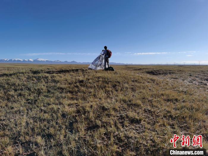 圖為索南達杰保護站保護隊員在可可西里找到露營的葉某?！∴嚭Ｆ?攝