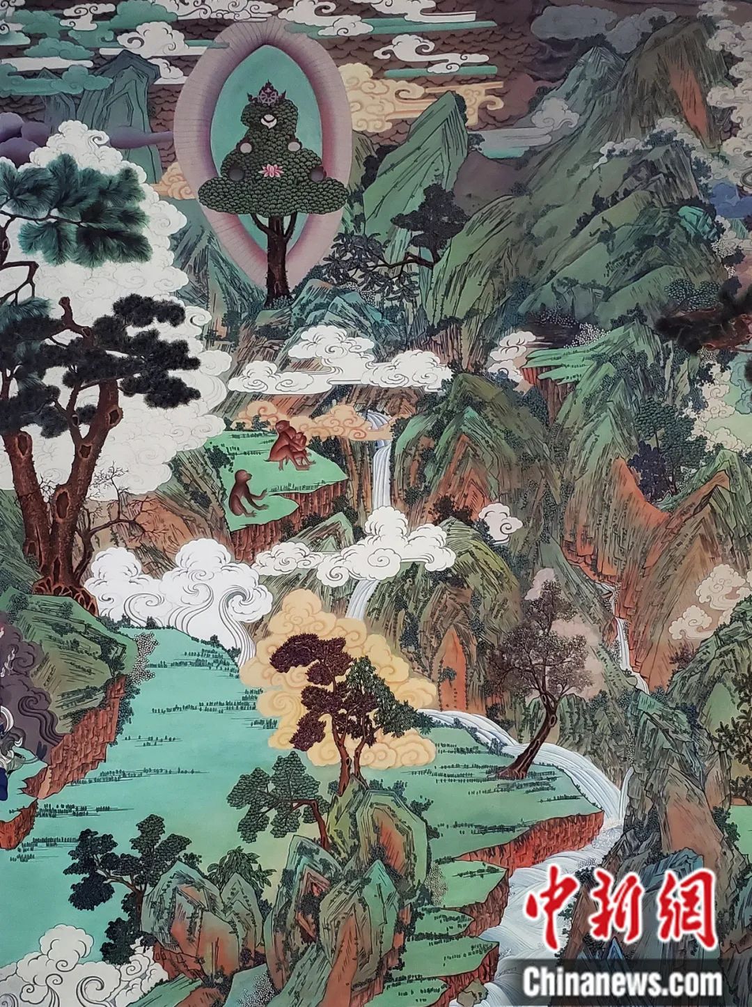 臨摹、補繪的青海瞿曇寺壁畫。受訪者 供圖