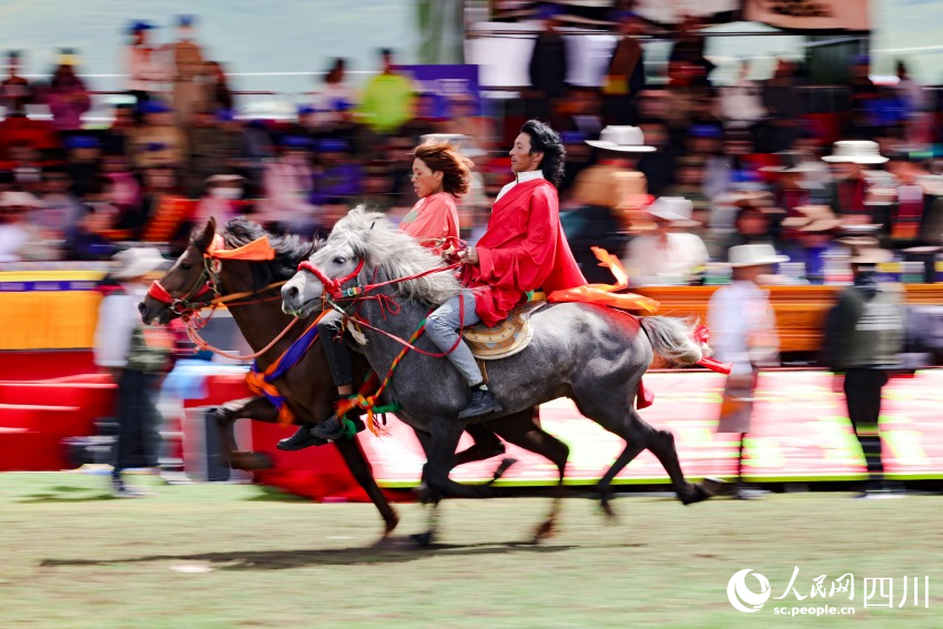 馬術(shù)表演現(xiàn)場(chǎng)。洛絨尼瑪攝