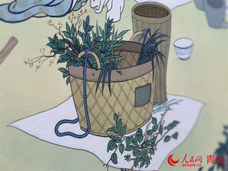 唐卡繪畫(huà)作品。人民網(wǎng) 馬可欣攝