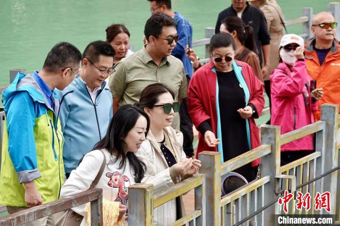 全國(guó)新的社會(huì)階層人士服務(wù)團(tuán)考察林芝巴河鎮(zhèn)生態(tài)保護(hù)項(xiàng)目?！∧岈?shù)┰龉﹫D