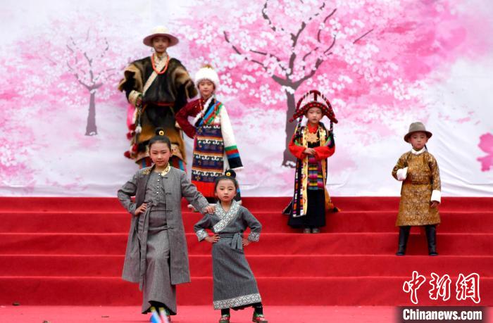 3月28日，西藏林芝第二十屆桃花旅游文化節(jié)開幕式上的文藝表演?！±盍?攝