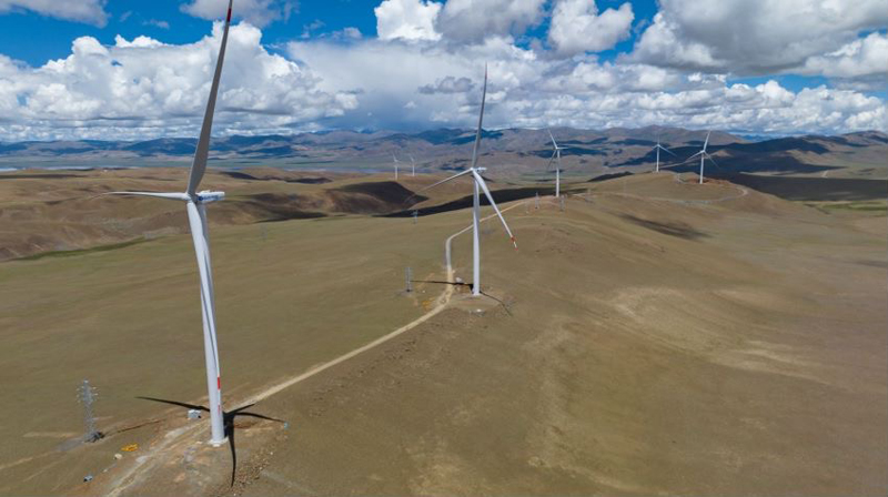 西藏措美哲古風(fēng)電場。受訪者供圖