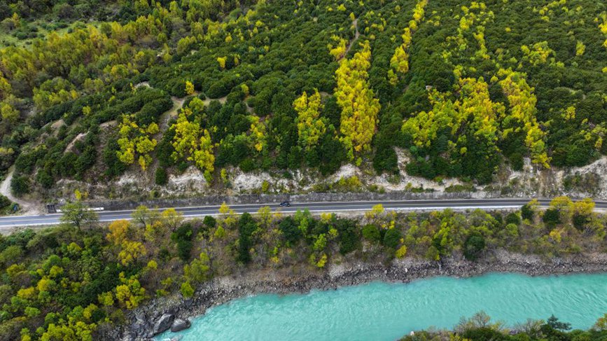 去往墨脫的路上，秋色正明。張澤坤攝