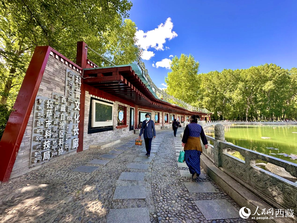 公園內(nèi)的科普文化長(zhǎng)廊。